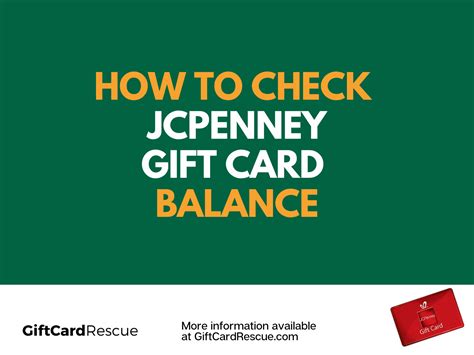How To Check Jcpenney Gift Card Balance